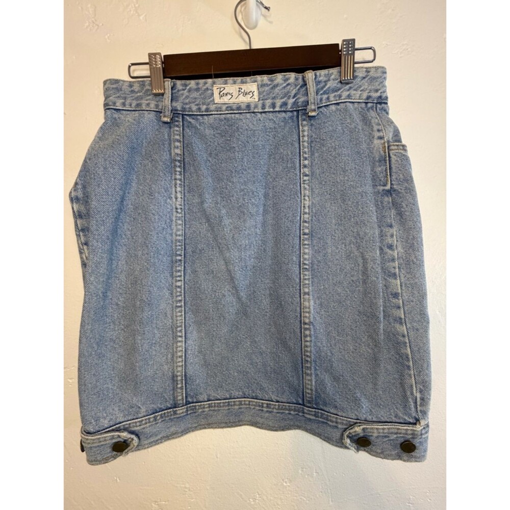Vintage 90’s Paris Blues Light Blue Panel Denim Skirt